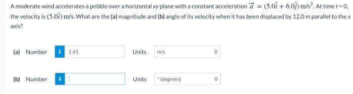 A moderate wind accelerates a pebble