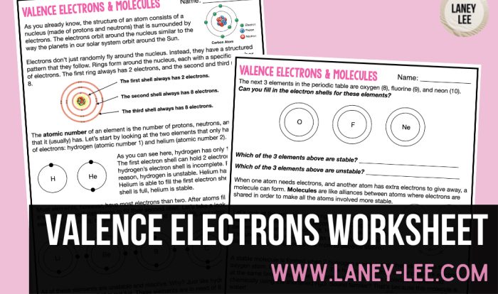 Valence electrons worksheet with answers