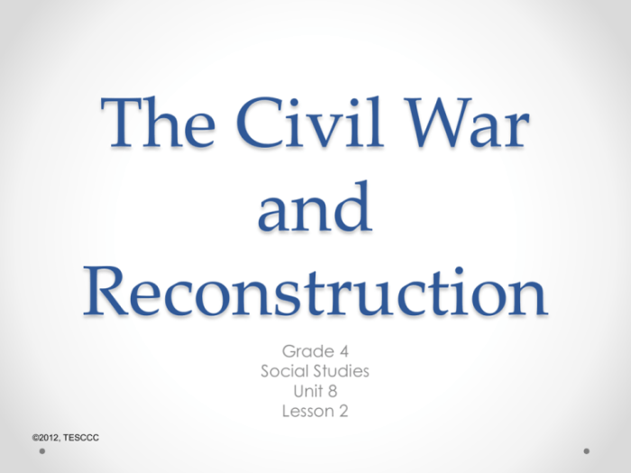 Civil war & reconstruction icivics answer key