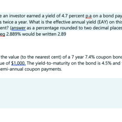 Suppose an investor earned a semiannual yield of 6.4