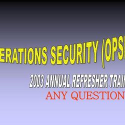 Operations security opsec annual refresher course